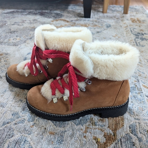 J. Crew Nordic Nubuck Leather Boots Size 7 Pecan Brown - Picture 4 of 7